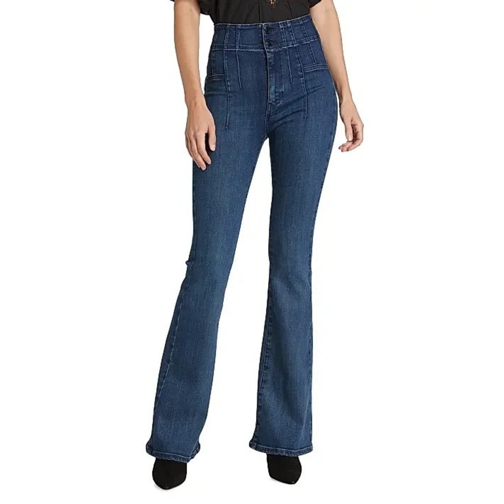 Free People We The Free Jayde Flare Jeans Women's 28 Night‎ Sky High Rise Denim